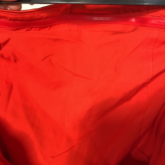 ANTHROPOLOGIE STRAPLESS SCULPTED RED SATIN MINI DRESS LARGE NEW WITH TAGS - Picture 5 of 8